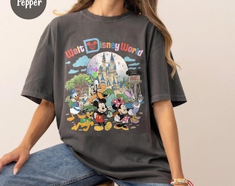 Retro Walt Disneyworld Comfort Colors Shirt, Vintage Disneyworld Shirt, Mickey And Friends Shirt, Disneyland Shirt, Disney 2026 Trip