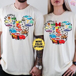 Comfort Colors Disneyland Mickey Cars Shirt, Pixar Cars shirt, Lightning McQueen and Tow Mater Tee, Disneyland Family Matching 2026 Trip Tee image 5