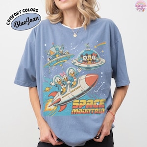 Vintage 90s Space Mountain Mickey And Friends Shirts, Tomorrowland Magic Kingdom Tee, WDW Disneyland Family Vacation Trip, DisneyWorld Gift image 8