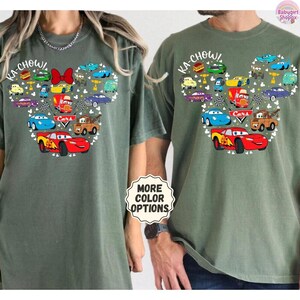 Comfort Colors Disneyland Mickey Cars Shirt, Pixar Cars shirt, Lightning McQueen and Tow Mater Tee, Disneyland Family Matching 2026 Trip Tee image 4