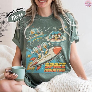 Vintage 90s Space Mountain Mickey And Friends Shirts, Tomorrowland Magic Kingdom Tee, WDW Disneyland Family Vacation Trip, DisneyWorld Gift image 5