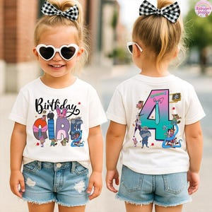 Disneyland Zootopia Birthday Shirt Custom Birthday Tshirt, Zootopia Family Matching Birthday Party Shirt, Birthday Boy Tee Birthday Girl Tee image 6