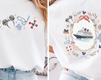 Coquette DisneyCruise 2026 Shirt Sweatshirt,Family Matching Cruise 2026 Trip Shirt Ocean Travel Souvenir Sweater, Disneyland Vacation