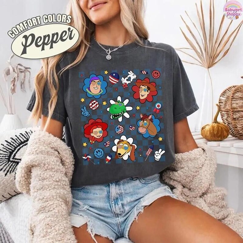 Disneyland Balloons Toy Story 4th of July Shirt, America Red White Blue Shirts, 250th USA Anniversary Shirt, Independence Day Tee 2026 image 2