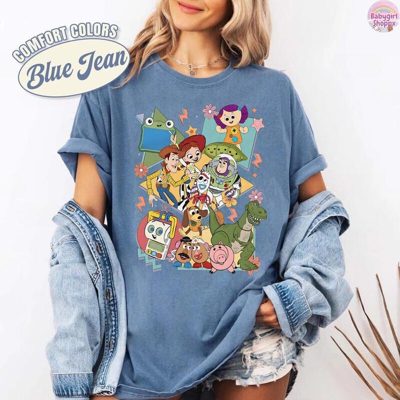 Retro Toy Story 5 You've Got A Friend In Me Shirt, Woody Buzz Lightyear Rex Tee, WDW Disneyland Family Vacation 2026 Trip, Pixar Fest Shirt image 4