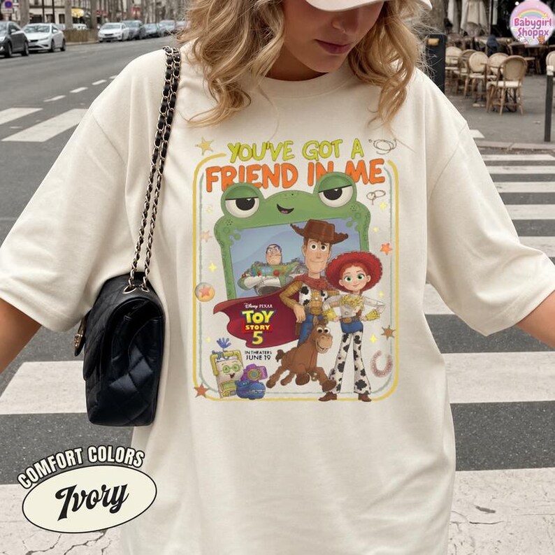You've Got A Friend In Me Shirt, Toy Story 5 In Theaters June 19 T-Shirt, Funny Family Matching Gift, Lilypad Buzz Woody Jessie Toy Story image 2