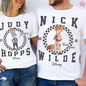 Zootopia Checkerboard Shirt, Zootopia Mickey Balloons Tee, Judy Hopps Nick Gary Nibbles Bogo Shirt, Disneyland Family Matching Tee image 3