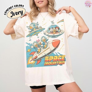 Vintage 90s Space Mountain Mickey And Friends Shirts, Tomorrowland Magic Kingdom Tee, WDW Disneyland Family Vacation Trip, DisneyWorld Gift image 2