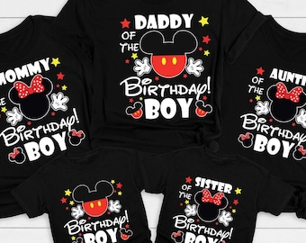 Mickey Birthday Family Shirt Birthday Disneyland Family Shirt Birthday Matching Family Shirt Mickey Birthday Shirt Birthday Boy Family Shirt