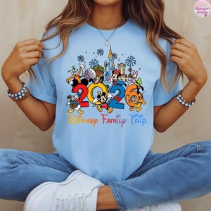 2026 Disneyland family Vacation Matching Trip Shirt Epcot Girls Disneyworld Trip shirt Cartoon Theme Park Inspired Design Custom Travel Tee image 7