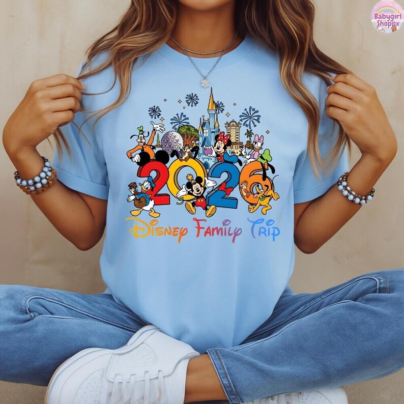 2026 Disneyland family Vacation Matching Trip Shirt Epcot Girls Disneyworld Trip shirt Cartoon Theme Park Inspired Design Custom Travel Tee image 7