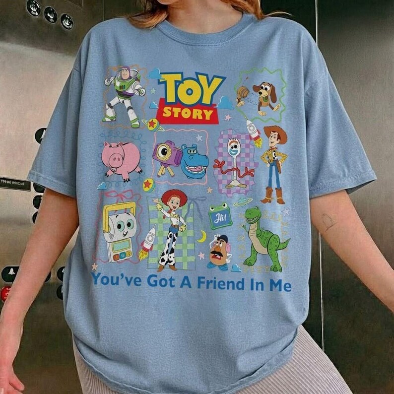 Toy Story 5 Coquette Bow Vintage Shirt, Buzz Lightyear Woody Tee, Toy Story Land T-Shirt, You've Got a Friend in Me, 2026 Movie Tee image 3