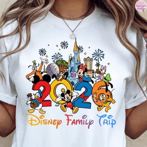 2026 Disneyland family Vacation Matching Trip Shirt Epcot Girls Disneyworld Trip shirt Cartoon Theme Park Inspired Design Custom Travel Tee image 1