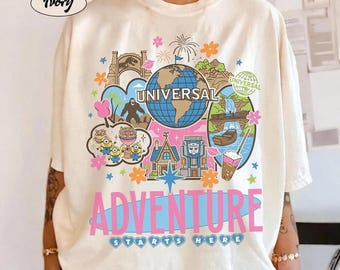 Vintage Universal Adventure Starts Here Shirt, Magical Park Comfort Colors Shirt, Universal Studios Hollywood Trip Tee