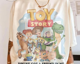 Retro Toy Story You've Got a Friend in Me Shirt, Woody Buzz Jessie Tee, Vintage Comfort Colors Pixar DisneyTrip 2026 Family Matching Shirt
