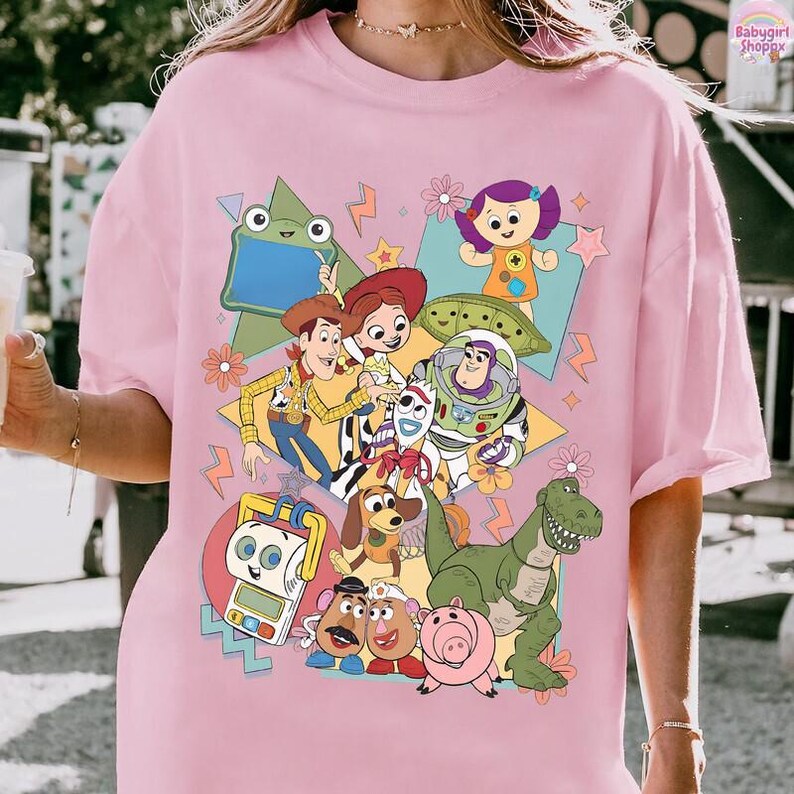 Retro Toy Story 5 You've Got A Friend In Me Shirt, Woody Buzz Lightyear Rex Tee, WDW Disneyland Family Vacation 2026 Trip, Pixar Fest Shirt image 6