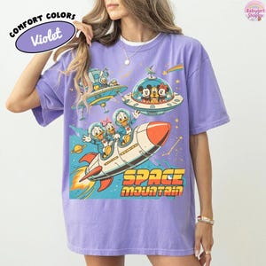 Vintage 90s Space Mountain Mickey And Friends Shirts, Tomorrowland Magic Kingdom Tee, WDW Disneyland Family Vacation Trip, DisneyWorld Gift image 7