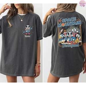 Personalized Retro DisneySpace Mountain Shirt, Mickey & Friends Space Mountain Tee, Disneyland Family Trip, Family Matching Tee image 5