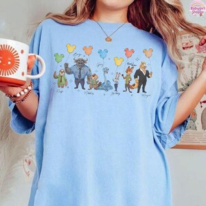 Disneyland Zootopia 2 Signatures Shirt Judy Hopps Nick Gary Nibbles Bogo Shirt Zootopia Mickey Balloons Tee Disneyland Family Matching Shirt image 7