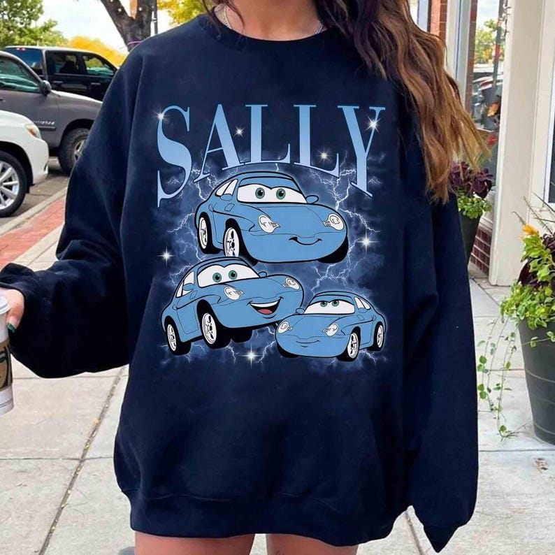 Vintage Bootleg Disney Pixar Cars Characters Shirt, Lightning McQueen Mater Doc Hudson Sally Birthday Cars Family Tee, Disney Girls Trip image 4