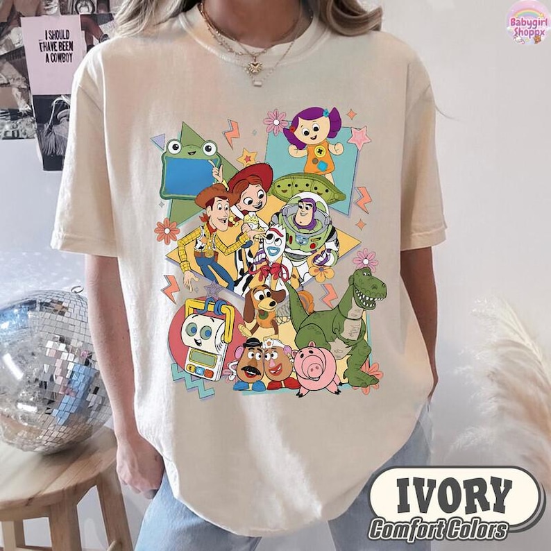 Retro Toy Story 5 You've Got A Friend In Me Shirt, Woody Buzz Lightyear Rex Tee, WDW Disneyland Family Vacation 2026 Trip, Pixar Fest Shirt image 1