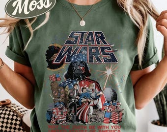 Camiseta retro de Star Wars "Que el 250 aniversario te acompañe", camiseta patriótica de Star Wars para el 4 de julio, 250 aniversario de la Independencia de EE. UU.