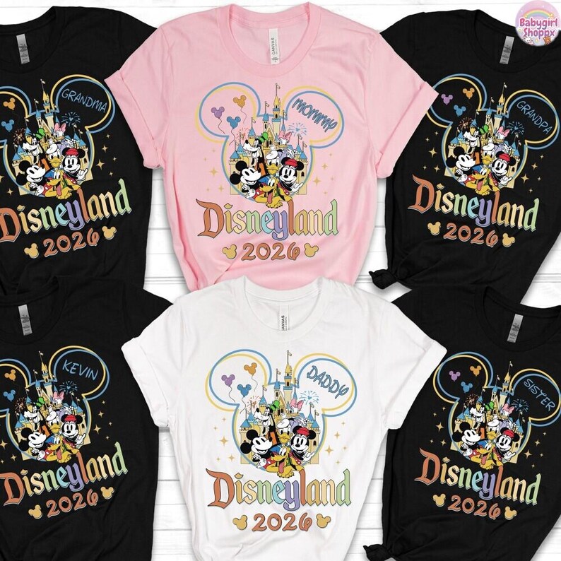 Disneyland 2026 Shirts, Disneyland Shirts, Disneyland Vacation T-shirt, Disneytrip Couple Shirt, Disneytrip Clothes, Family, Disneyland 2026 image 2