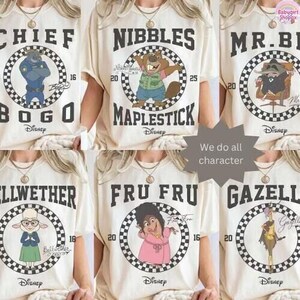 Zootopia Checkerboard Shirt, Zootopia Mickey Balloons Tee, Judy Hopps Nick Gary Nibbles Bogo Shirt, Disneyland Family Matching Tee image 2