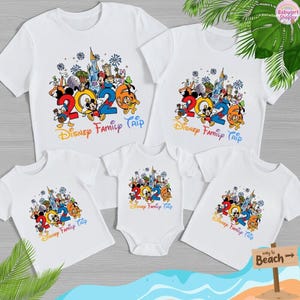 2026 Disneyland family Vacation Matching Trip Shirt Epcot Girls Disneyworld Trip shirt Cartoon Theme Park Inspired Design Custom Travel Tee image 3