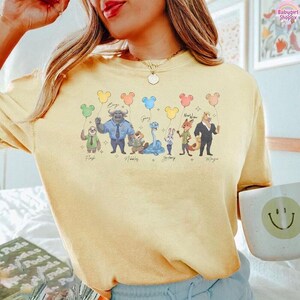 Disneyland Zootopia 2 Signatures Shirt Judy Hopps Nick Gary Nibbles Bogo Shirt Zootopia Mickey Balloons Tee Disneyland Family Matching Shirt image 5