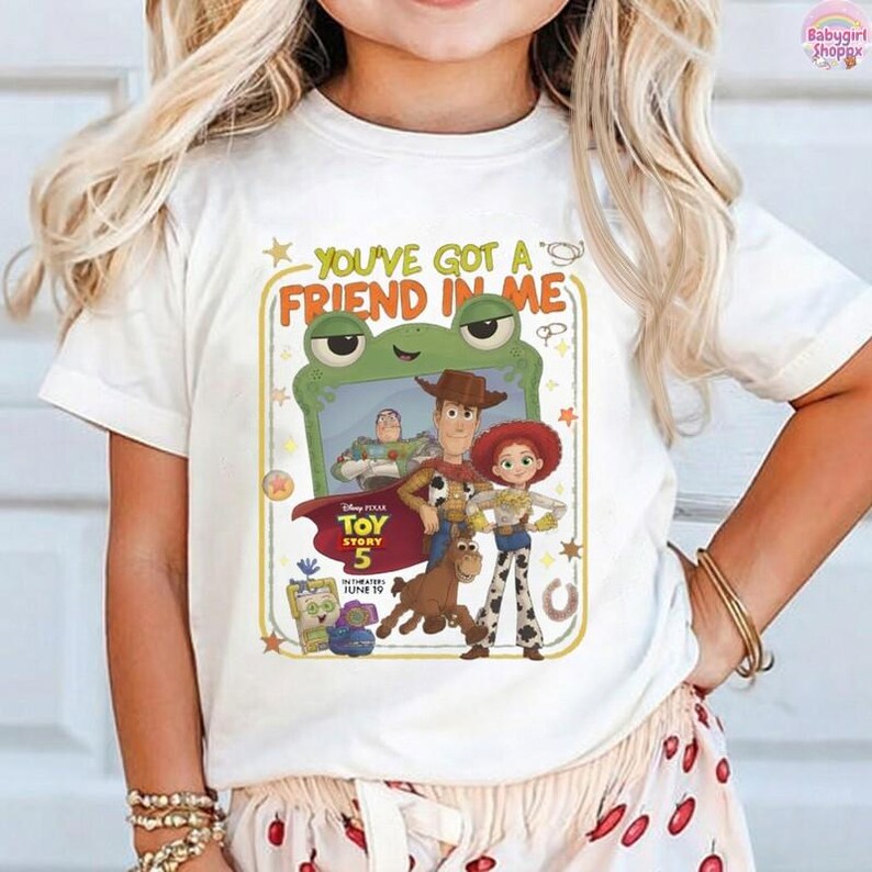 You've Got A Friend In Me Shirt, Toy Story 5 In Theaters June 19 T-Shirt, Funny Family Matching Gift, Lilypad Buzz Woody Jessie Toy Story image 3