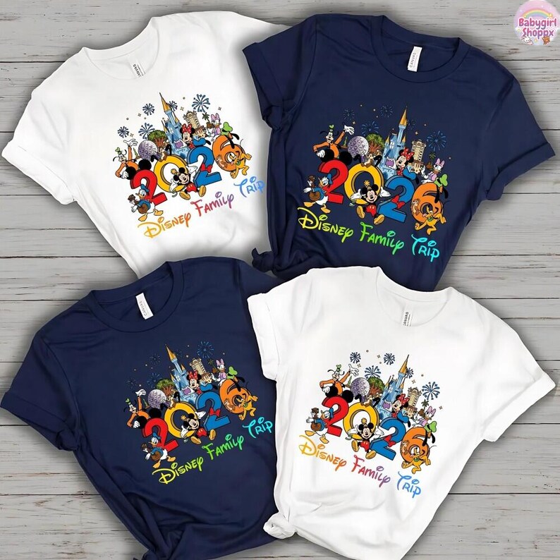 2026 Disneyland family Vacation Matching Trip Shirt Epcot Girls Disneyworld Trip shirt Cartoon Theme Park Inspired Design Custom Travel Tee image 8