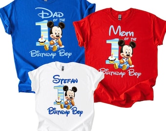 Mickey 1st Birthday Shirt, Custom Family Matching Party