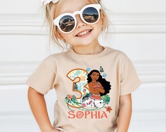 Disney Moana Birthday Shirt, Personalized Disney Birthday Tee, Moana Birthday Girl Shirt, WDW Birthday Trip Sweater, Disney Moana Sweatshirt