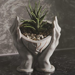 Vaso 3D elegante em formato de mão – Vaso decorativo moderno e exclusivo