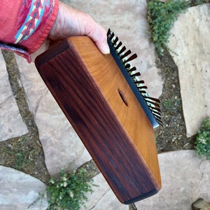 Red Cedar/Redwood Box Kalimba Lamellophone image 7