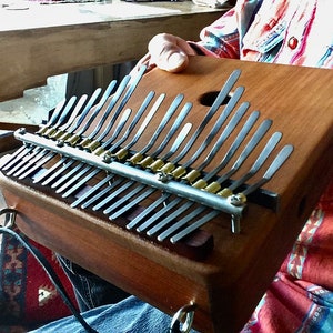 Red Cedar/Redwood Box Kalimba Lamellophone image 2