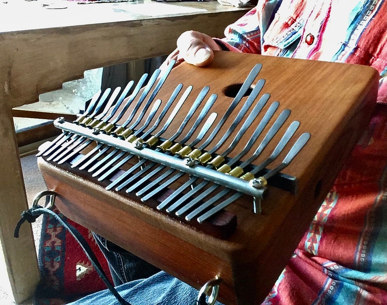 Red Cedar/Redwood Box Kalimba Lamellophone image 2