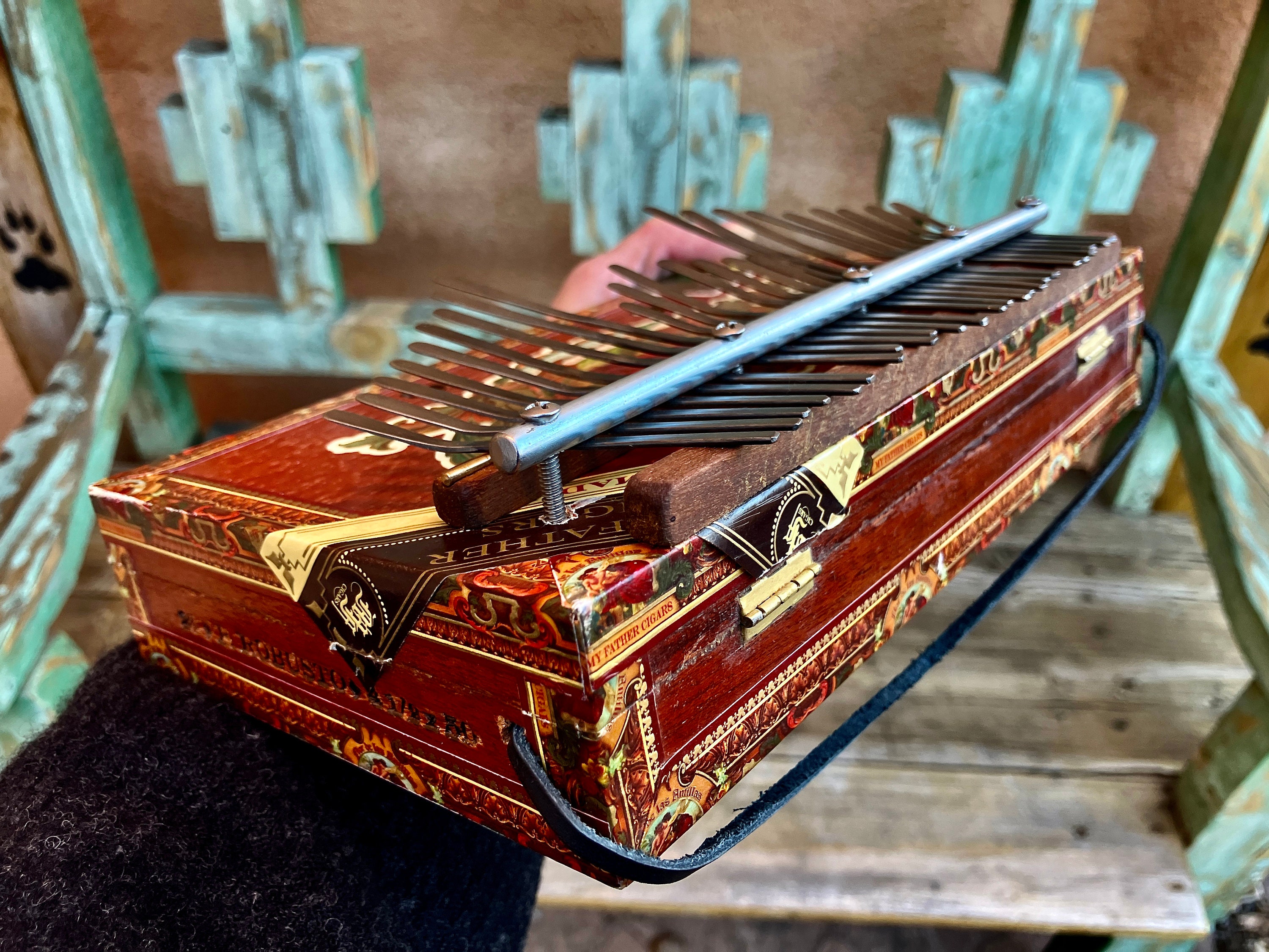 R.M.kalimba/craft＆junkオリジナルハンドメイドCigarBoXGuitar/#0018 ONETONE Kalimba OTKL-01/OK