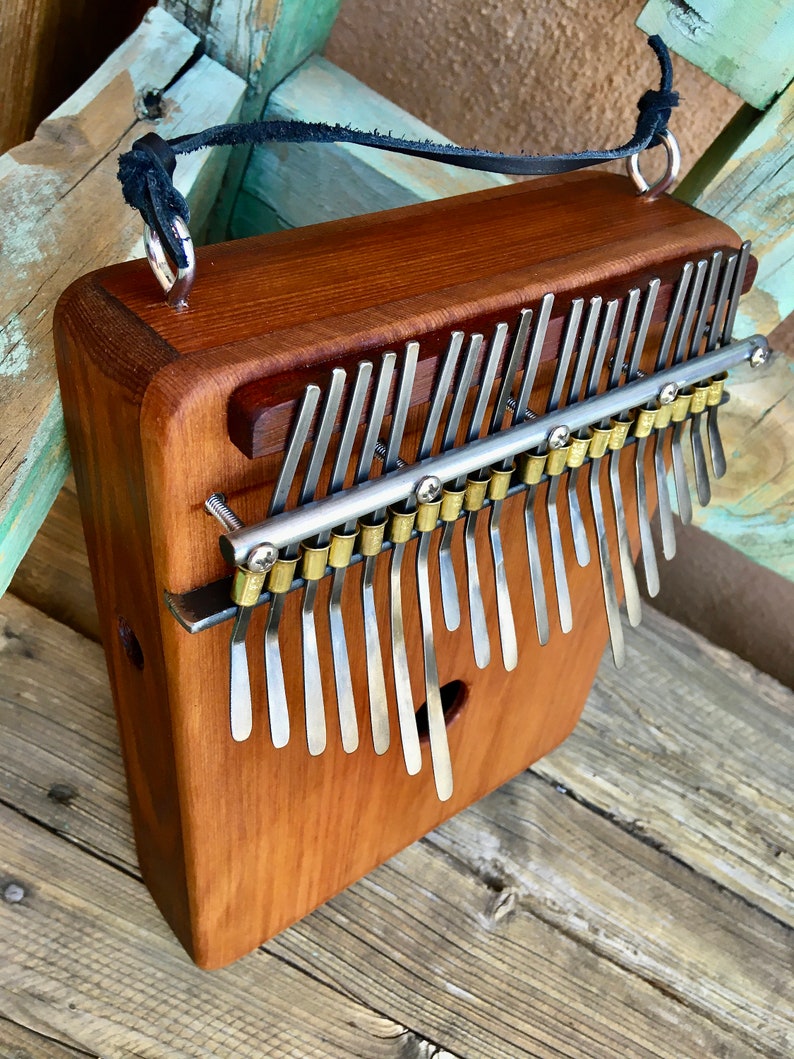 Red Cedar/Redwood Box Kalimba Lamellophone image 9