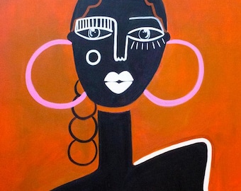 Ónix: Impresión artística • Arte africano • Decoración de pared negra • Papel de acuarela Giclée de bellas artes