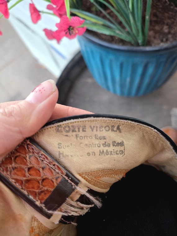 Exotic vintage Snake Head Viper Python Rattlesnak… - image 10