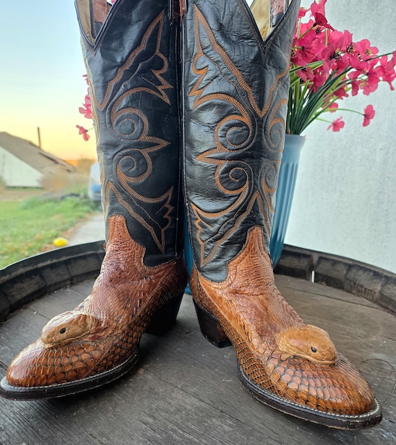 Exotic vintage Snake Head Viper Python Rattlesnak… - image 7