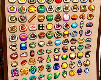 Stardew Valley Food Fruit Keychain & Magnet | Handmade Perler Bead Charm | Pixel Art Accessories Decor | Story of Seasons Gift Item