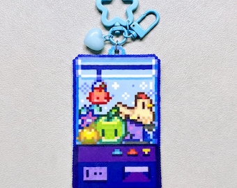 Stardew Valley Claw Machine Keychain & Magnet | Handmade Pixel Art Perler Beads | Junimo, Stardrop, Mayor's Shorts, Chicken
