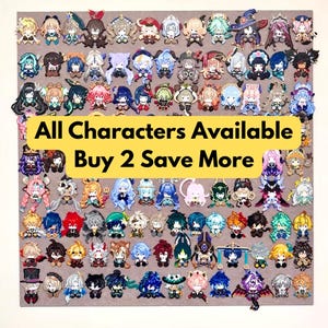 Llavero e imán de Genshin Impact Pixel Art / Todos los personajes disponibles / Accesorios de regalo hechos a mano para juegos MiHoYo / Furina Raiden Zhongli Hu Tao
