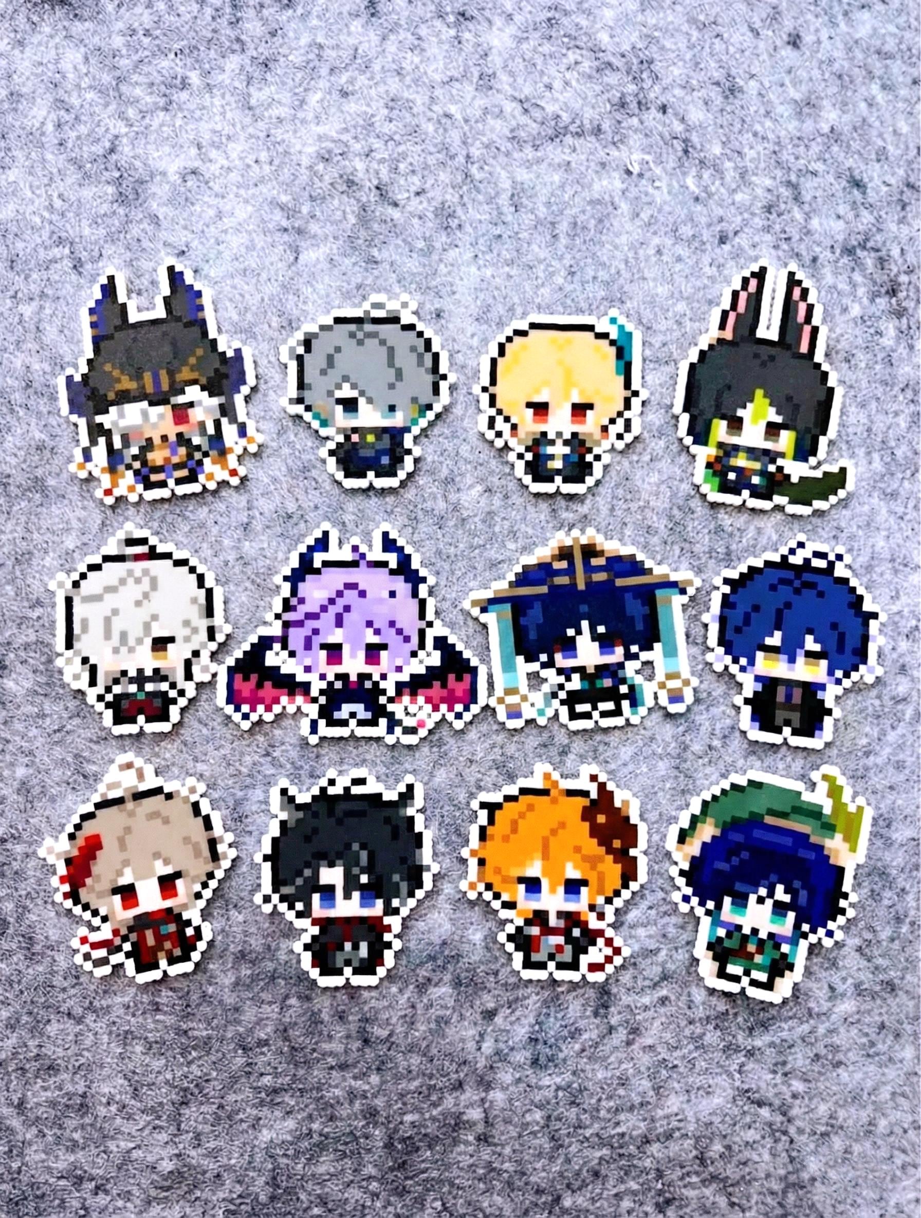 Genshin Impact Pixel Art Keychain & Magnet | Handmade Perler Bead