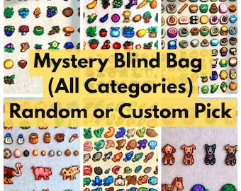 Stardew Valley Mystery Item | Handmade Pixel Art Keychain & Magnet | Lucky Blind Bag: Crops, Forage, Animals | Choose Your Style