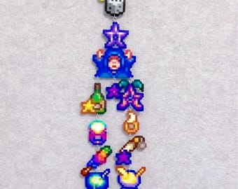 Stardew Valley Lucky Charms Wall Hanging | Wizard & 12 Luck Items Pixel Art Decor | Handmade Cottagecore Game Decor Gift