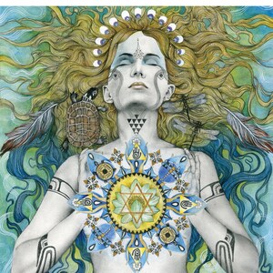 Wocekiye / Open Edition Fine Art Print / Espiritual - Sagrado Femenino - Naturaleza - Simbolismo - Tótems animales - Mandala
